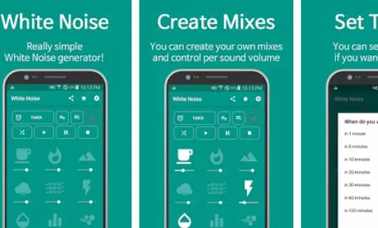 Gameplay screenshot from white noise calm concentrate for Android