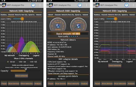 Gameplay screenshot from wifi analyzer pro for Android