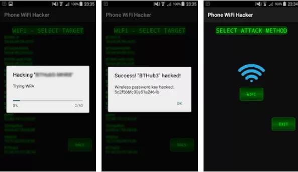 Gameplay screenshot from wifi hacker tool simulator for Android