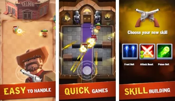 Gameplay screenshot from wild west hero cowboy rpg for Android