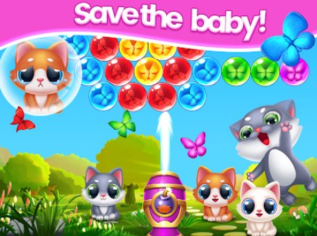 Gameplay screenshot from witch butterfly bubble for Android
