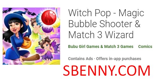 witch pop magic bubble shooter and match 3 wizard