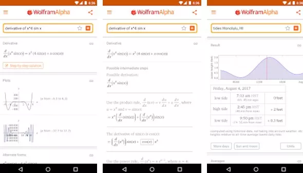 Gameplay screenshot from wolframalpha for Android