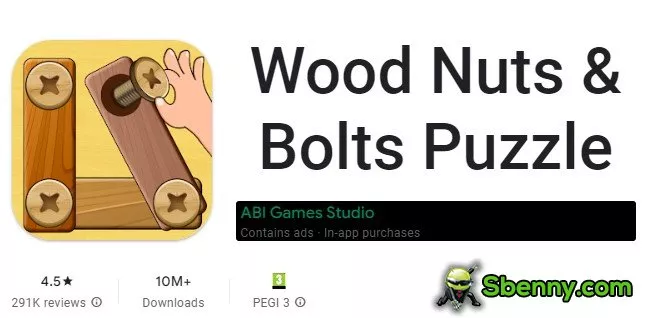  Wood Nuts & Bolts Puzzle