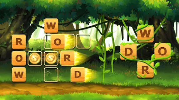 Gameplay screenshot from word crossword puzzle for Android