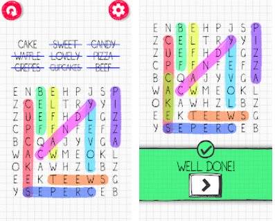 Gameplay screenshot from word search premium for Android