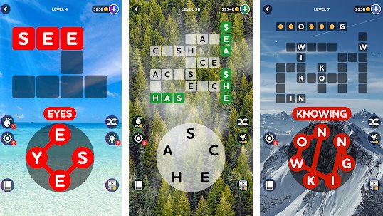 Gameplay screenshot from word season connect crossword game for Android
