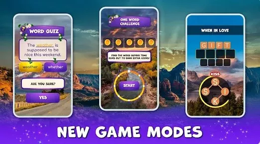 Gameplay screenshot from words of paradise for Android