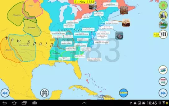 Gameplay screenshot from world history atlas for Android