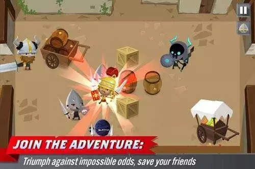 Gameplay screenshot of World of Warriors: Quest MOD APK on Android