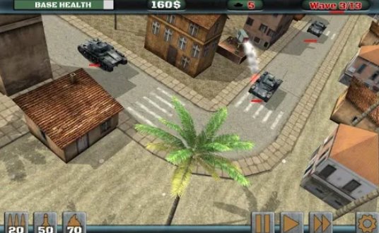 Gameplay screenshot from world war 3 global conflict tower defence for Android