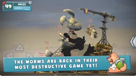 Gameplay screenshot from worms w m d mobilize for Android