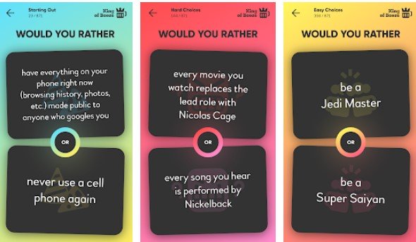 Gameplay screenshot from would you rather dirty for Android