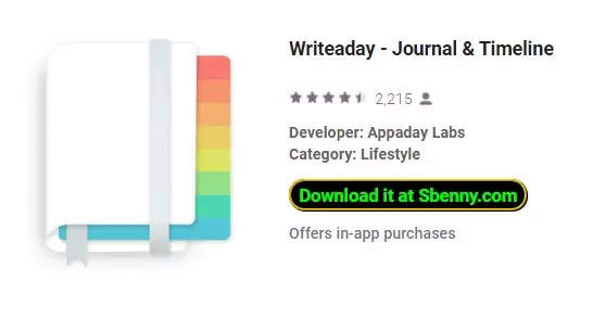 writeaday journal and timeline