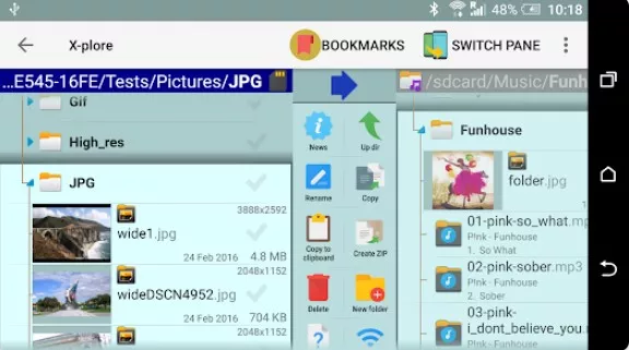 Gameplay screenshot from x plore file manager for Android