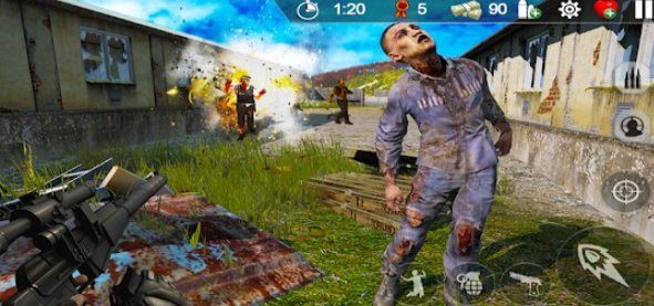 Gameplay screenshot from zombie hunter war of the dead for Android