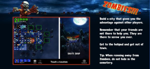 Gameplay screenshot from zombies board game for Android