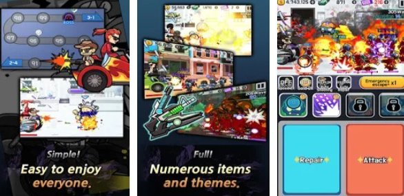 Gameplay screenshot from zombie defence premium tap game for Android