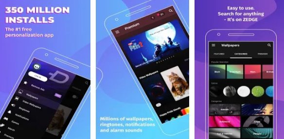 Gameplay screenshot from zedge wallpapers and ringtones for Android