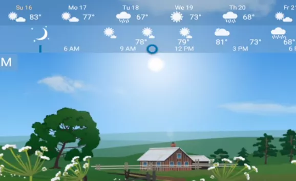 Gameplay screenshot from yowindow weather for Android