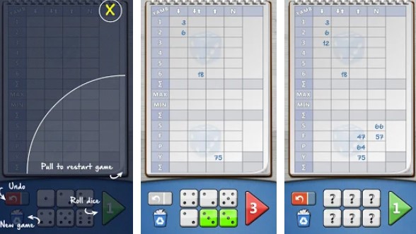 Gameplay screenshot from yamb pro for Android