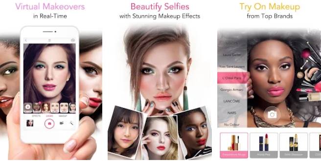 Gameplay screenshot from youcam makeup magic selfie makeovers for Android