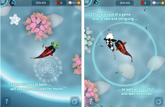 Gameplay screenshot from zen koi for Android