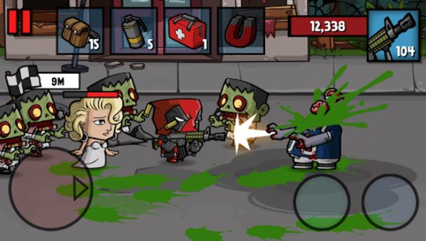 Gameplay screenshot from zombie age 3 premium rules of survival for Android