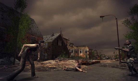 Gameplay screenshot from zombie chase virtual reality for Android