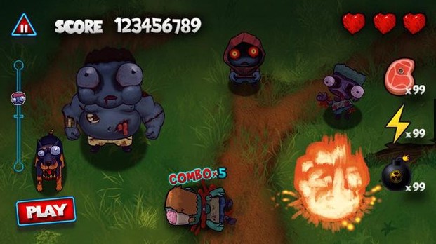 Gameplay screenshot from zombie smasher for Android