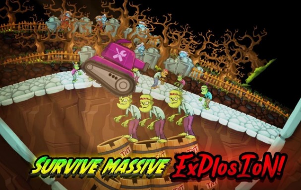 Gameplay screenshot from zombie survival games pocket tanks battle for Android