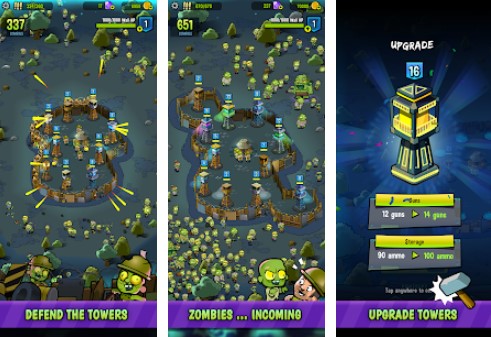 Gameplay screenshot from zombie towers for Android