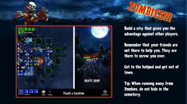 Gameplay screenshot from zombies board game for Android