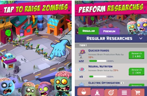 Gameplay screenshot from zombies inc idle clicker for Android