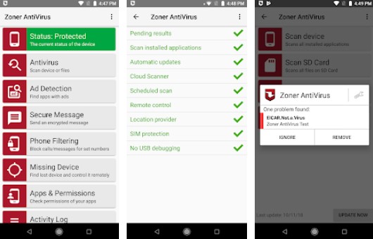 zoner seguridad móvil MOD APK Android