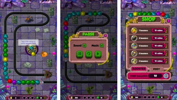 Gameplay screenshot from zumbla marble kingdom for Android