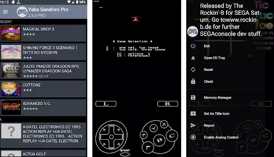 Gameplay screenshot from yaba sanshiro pro sega saturn emulator for Android