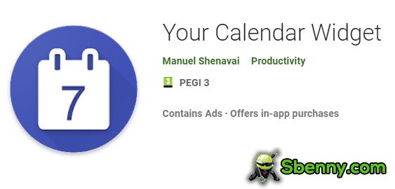 your calendar widget