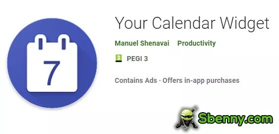 your calendar widget