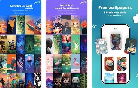 Gameplay screenshot from zeel walls aI wallpapers for Android
