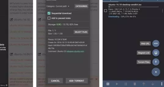 Gameplay screenshot from zetatorrent torrent app for Android