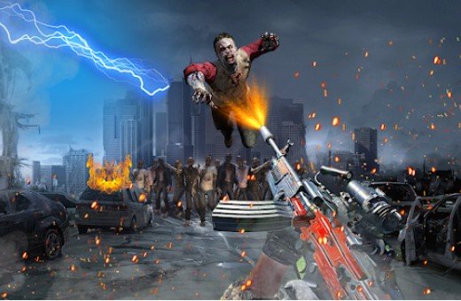 Gameplay screenshot from zombie combat target shooting simulator 3d for Android