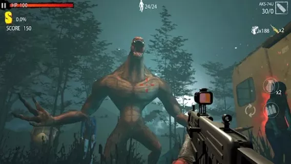 Gameplay screenshot from zombie hunter d day 10mil plus for Android