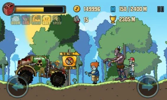 Gameplay screenshot from zombie road racing for Android