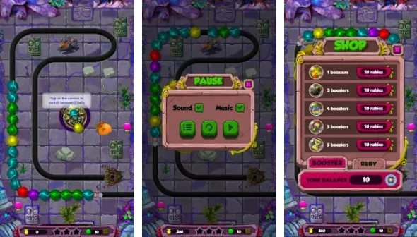 Gameplay screenshot from zumbla marble kingdom for Android