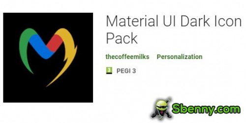 Материал UI Dark Icon Pack MOD APK