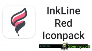 Pacote de ícones vermelhos InkLine MOD APK