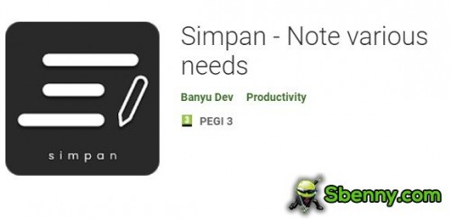 Simpan - Note various needs APK