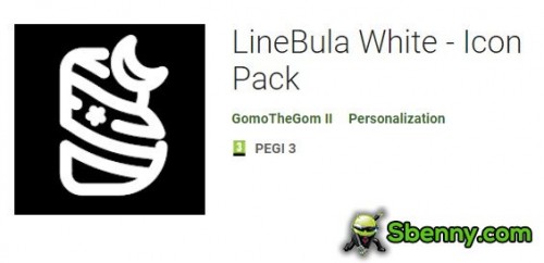 LineBula White - pakiet ikon MOD APK