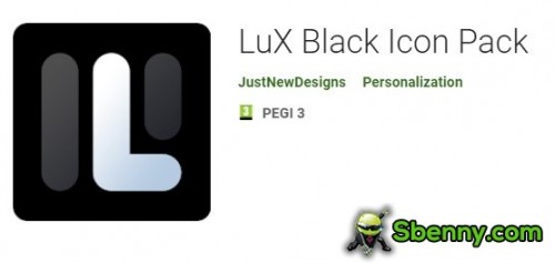 Paquete de iconos negros LuX MOD APK